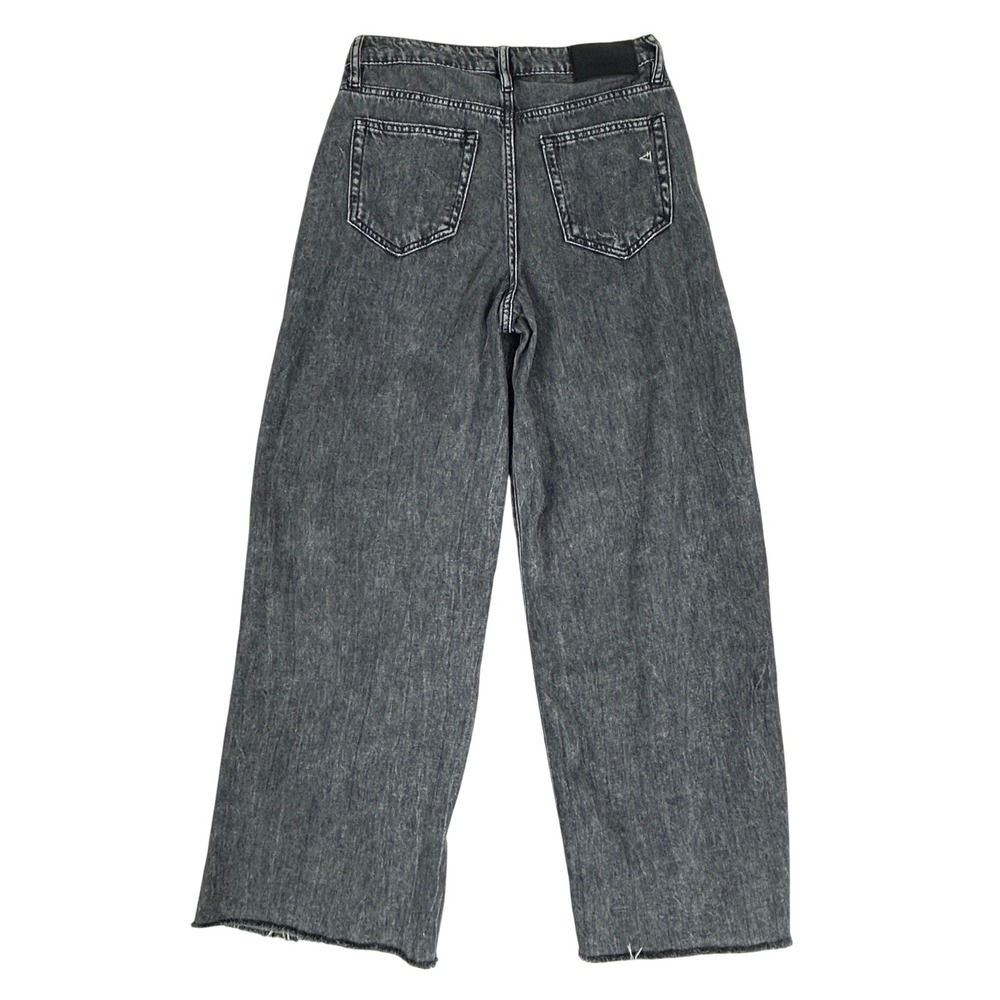 Hidden Los Angeles Jeans Womens 25‎ Washed Black Wide Leg Raw Hem Soft Cotton - Picture 3 of 16